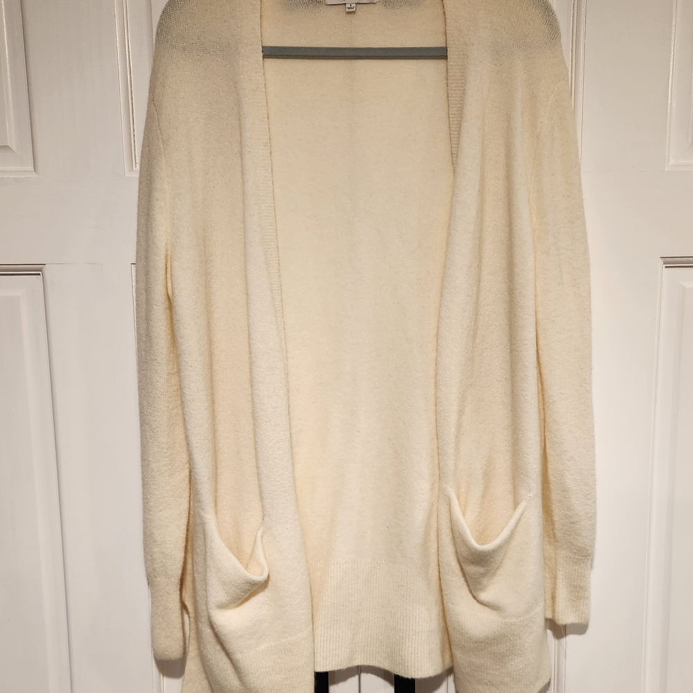 Madewell Cream Open Front Cardigan